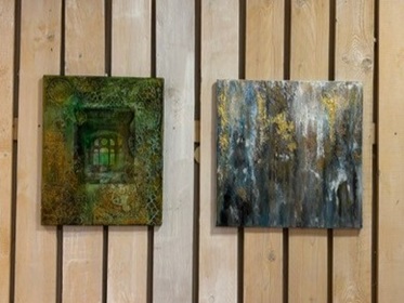 2 dunkle Bilder der Künstlerin Sabina Reifenrath